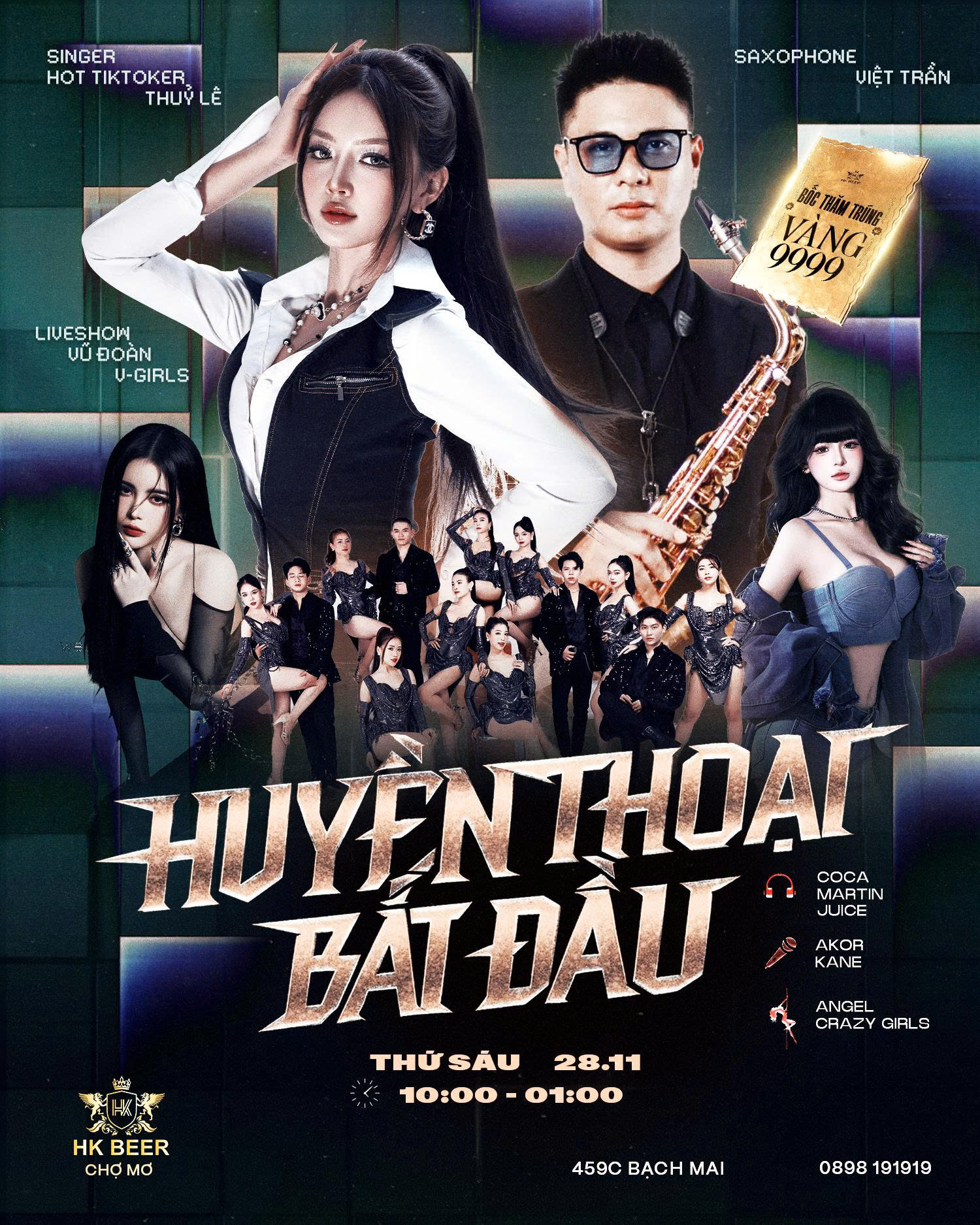 Singer Thủy Lê & Saxophone Việt Trần tại HK BEER Chợ Mơ