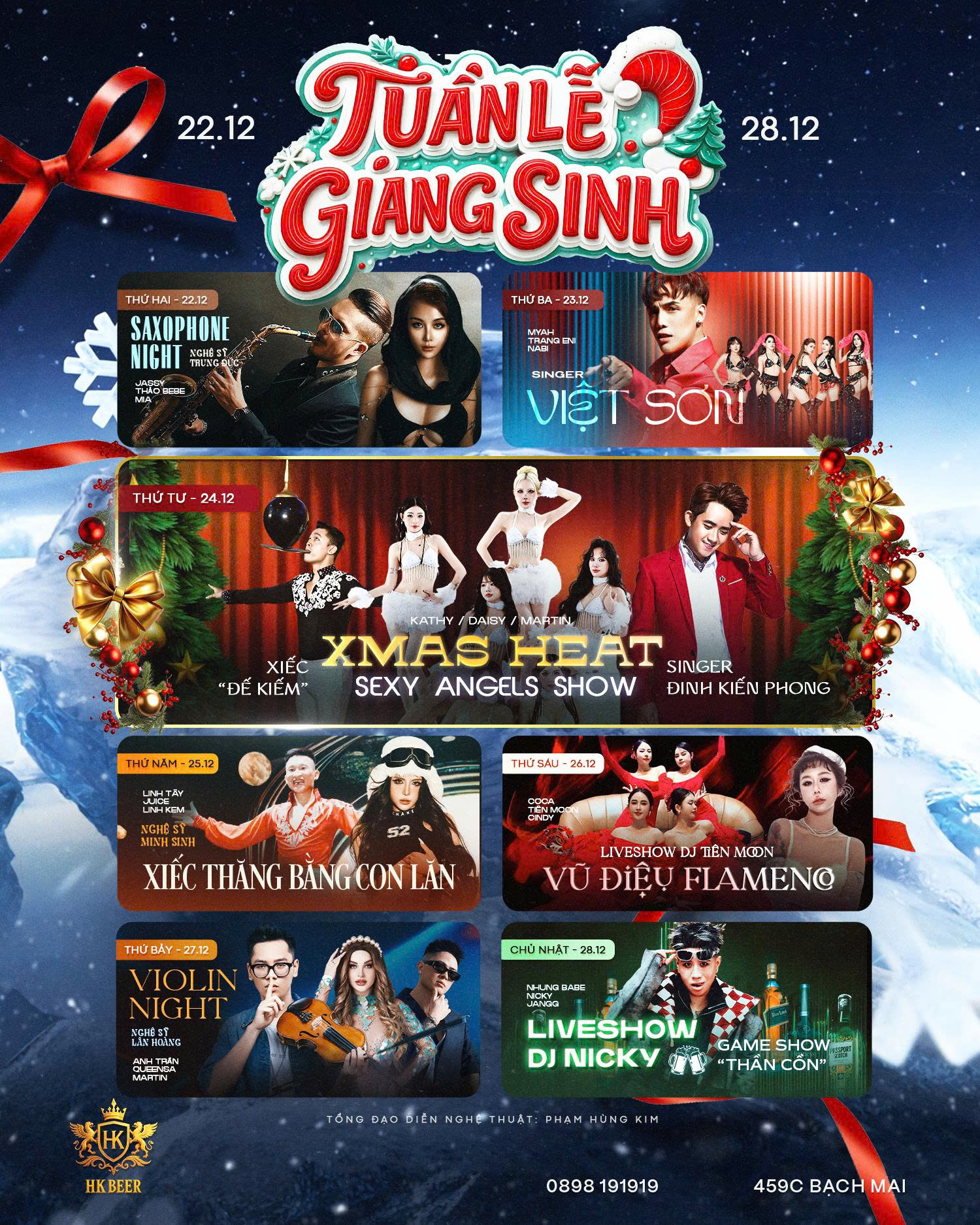 Tuần lễ Noel 2025 (22.12 – 28.12) — HK BEER Chợ Mơ